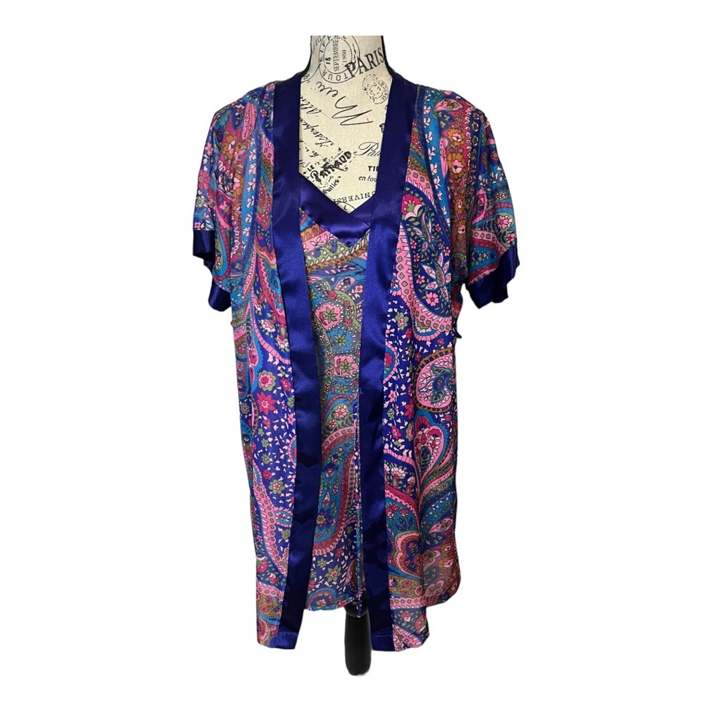 Vintage Feather Bed Intimates Nightgown and Robe